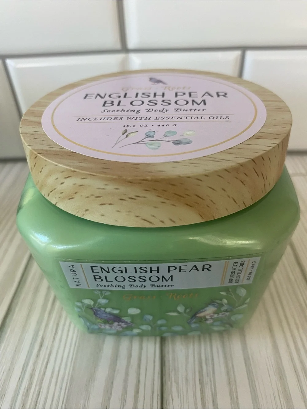 Grass Roots English Pear Blossom Body Scrub / Body Butter 37.5 oz.